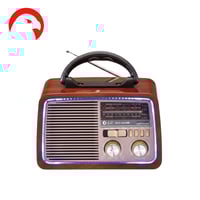 راديو كلاسيكي متنقل بلوتوث + USB + بطارية قابلة لل...