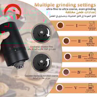 طاحونة القهوة V60 الكهربائية | أفضل مطحنة قهوة وأش...