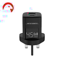 شاحن جداري سريع جيبل 45 واط بتقنية GAN - أسود