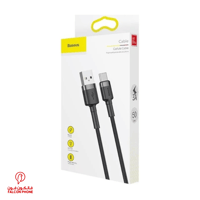 كابل قماش تايب سي - USB من بيسوس 3A بطول 1م - أسود