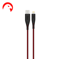 كيبل ايفون 1.5 متر معتمد Goui Flex Lightning - أحم...