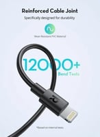 كابل شحن ومزامنة بيانات USB معتمد من أبل 1متر أسود