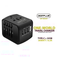 شاحن سفر جداري متعدد الاستخدامات بقوة 36 واط من di...