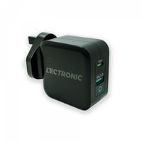 ليكترونك - شاحن جداري بمنفذين بقوة 65 واط