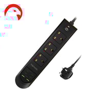 توصيلة كهربائية 3 متر 3 منافذ 2 USB و 4 PD شحن سري...