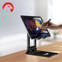 حامل تابلت مكتبي قابل للطي مثالي للمكتب والسفر وال...