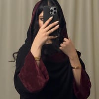 عبايه ( N88 ) اكمام جوخ عنابي