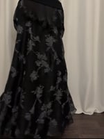 عبايه (N78) اورقانزا مطرز فضي