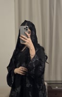 عبايه (N78) اورقانزا مطرز فضي