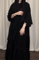 عبايه (N80) شك عنابي طبقات