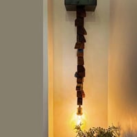 اضاءة من الخشب الطبيعي مصنوعة مع الريزن