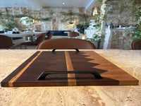 صينية تقديم كبيرة من خشب الجوز والماهوقني والسنديا...