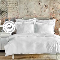 طقم مفارش مفرد Charm Bold أبيض