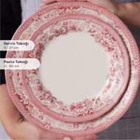 طقم صحون فاخر 24 قطعة Diana Rose