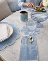 طقم مفارش سفرة مطرز Blue Vibes