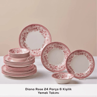 طقم صحون فاخر 24 قطعة Diana Rose