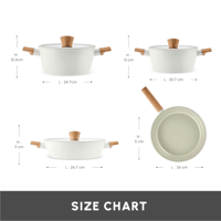 طقم قدور Swiss Crystal Almond Cream