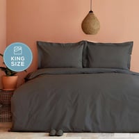 طقم مفارش مزدوج كينج Back to Basic أسود