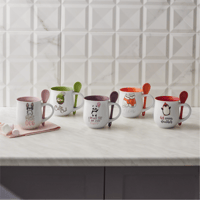 كوب خزفي مع ملعقة Motley Panda