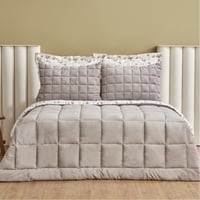 طقم مفارش مزدوج كوين Lorrie رمادي