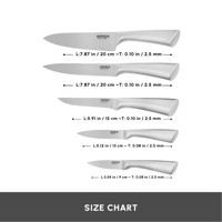 طقم سكاكين احترافية مع ستاند ولوح تقطيع Vigor