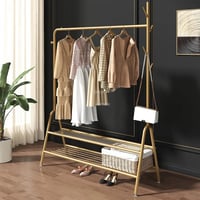 علاقة ملابس وأحذية Tree Plus لون ذهبي