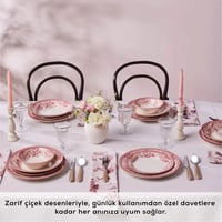 طقم صحون فاخر 24 قطعة Diana Rose