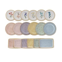 طقم صحون فاخر 18 قطعة Botanica