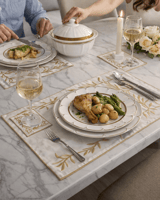 طقم مفارش سفرة مطرز Frond