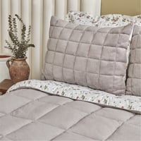 طقم مفارش مزدوج كوين Lorrie رمادي