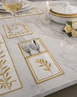 طقم مفارش سفرة مطرز Frond