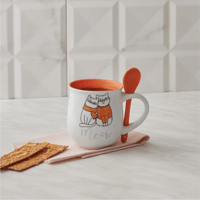 كوب خزفي مع ملعقة Motley Cat