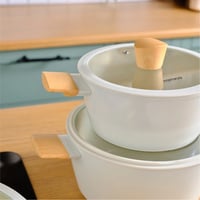 طقم قدور Swiss Crystal Almond Cream