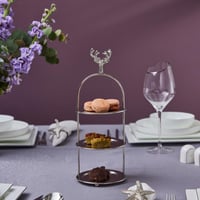 طبق تقديم فضي فاخر ٣ أدوار Maison