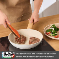 طقم قدور Swiss Crystal Almond Cream