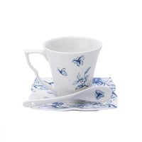 طقم مائدة فطور فاخر Blue Lilium