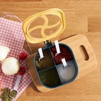 حافظة بهارات بلاستيكية مع ملاعق Gale Blue