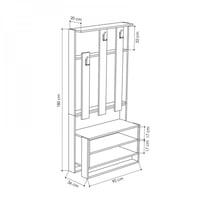 خزانة أحذية مع علاقات ورفوف CHESTER لون خشبي