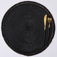 طقم مفارش سيرفس للصحون Ravlen أسود