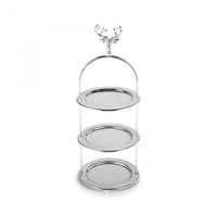 طبق تقديم فضي فاخر ٣ أدوار Maison