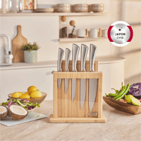 طقم سكاكين احترافية مع ستاند ولوح تقطيع Vigor