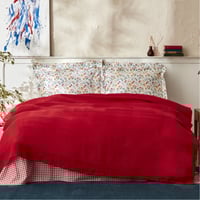 طقم مفارش مزدوج كوين Noya أحمر