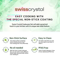 طقم قدور Swiss Crystal Almond Cream