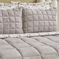 طقم مفارش مزدوج كوين Lorrie رمادي