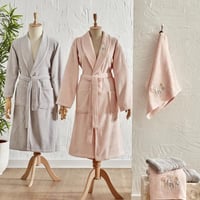 طقم أرواب أستحمام ومناشف Russell Gri