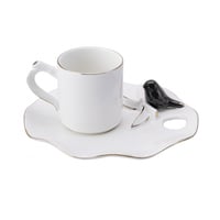 فنجال شاي من الخزف Lucca Black