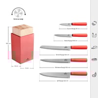 طقم سكاكين مع ستاند Viego