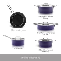 طقم قدور Swiss Crystal Mastermaid