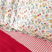 طقم مفارش مزدوج كوين Noya أحمر