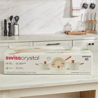 طقم قدور Swiss Crystal Almond Cream